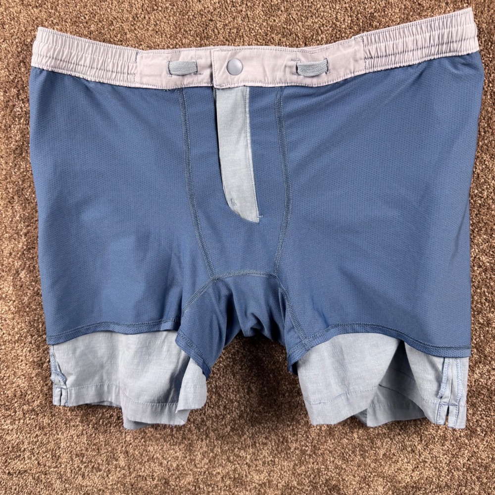Chubbies Everywear Shorts Mens Large Light Blue Elastic Waist Mesh Liner Snap - Picture 8 of 9